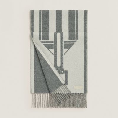 カシミヤ100％【HERMES】 Casaque Les Sanglesマフラー Casaque Les Sangles scarf | Hermès USA